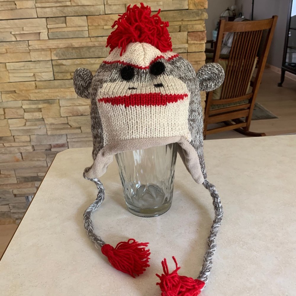 Sock Monkey Hat • Halloween • Gender Neutral • Hand Knit